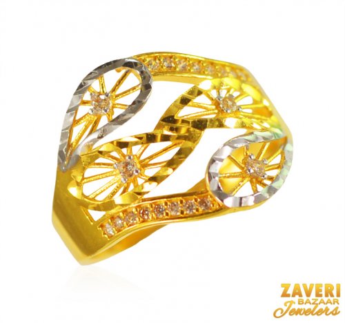 22 Kt Gold CZ Rings 