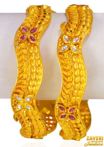 22Kt Antique Bangle (2 Pc only) 