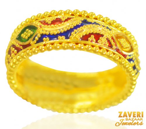 22K Gold Multicolor band 