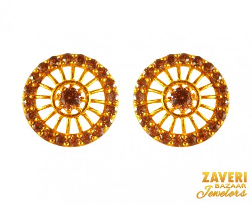 22 Kt Cubic Zircon stones Earrings  