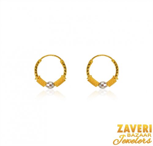 22 Karat Gold Hoop Earrings  