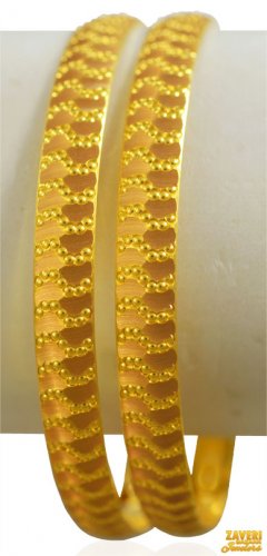 22K Gold Filigree  Bangles (2pcs) 