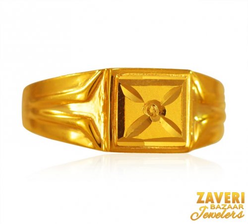 22K Gold Mens Ring 