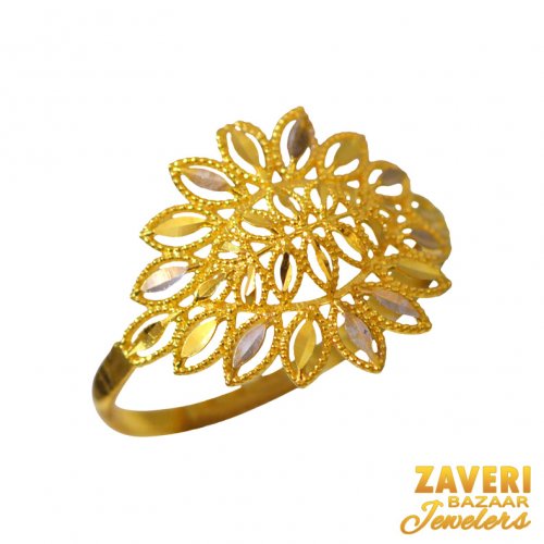 22Kt Gold Two Tone Fancy Ring 