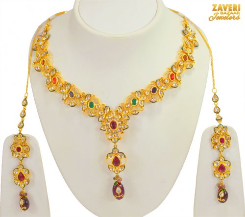 Antique Necklace Set in 22kt gold 