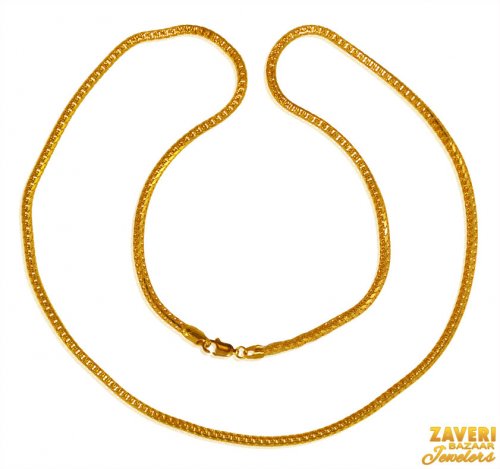 22kt Gold Round Chain 24 In 