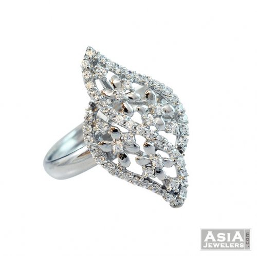 Fancy White Gold Ring 18k 