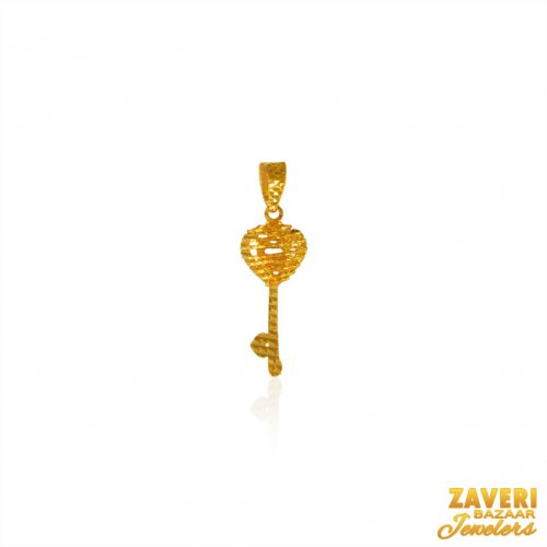 22 Kt Gold Key  Pendant 