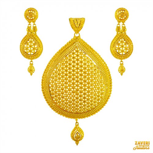 22k Gold Fancy Pendant Set 