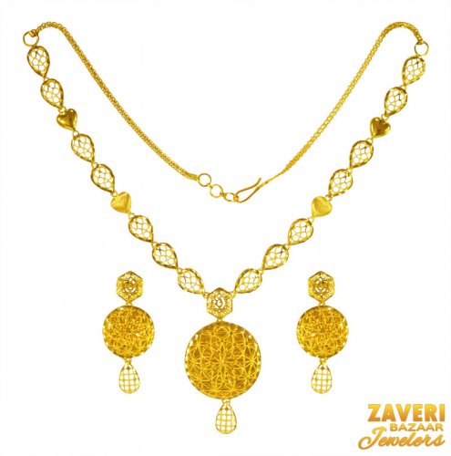 22Kt Gold  Necklace Set 