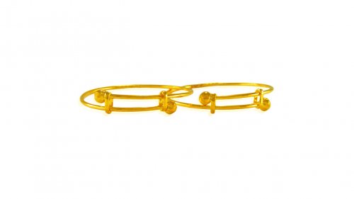 22K Gold Adjustable Kada for Kids 