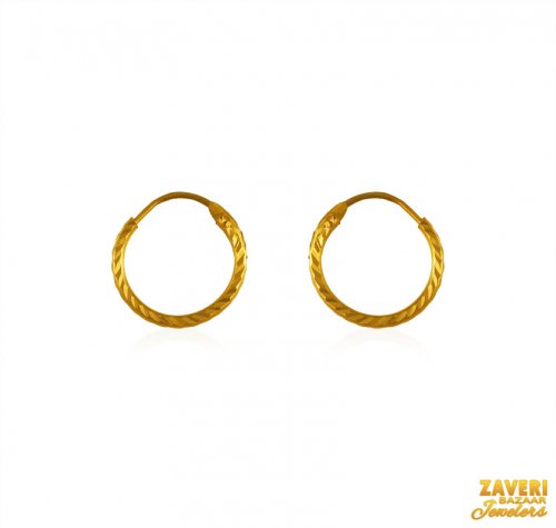 22 kt Gold Hoop Earrings  