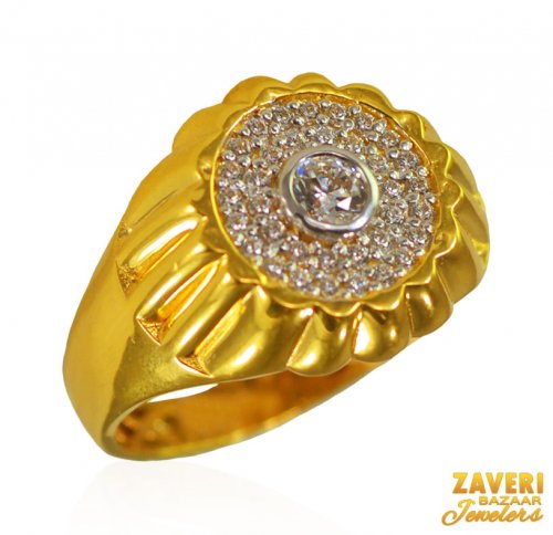 22K Gold Mens Ring 