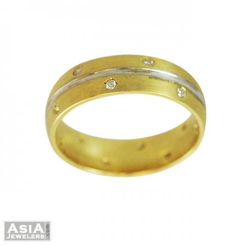 Two Tone Diamond Mens Ring(18k) 