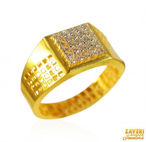 22K Signity Mens Ring 