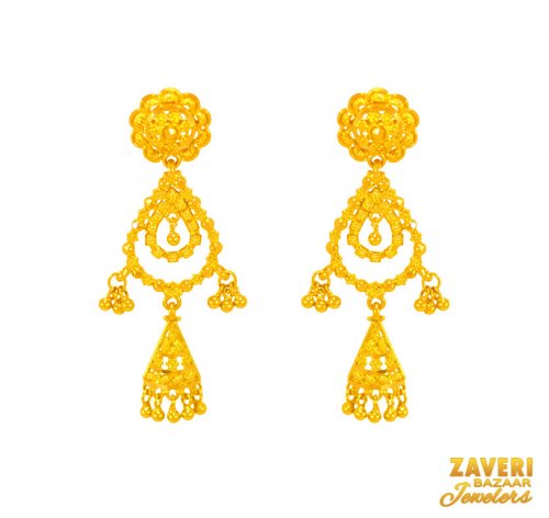 22 kt Yellow Gold Earrings 