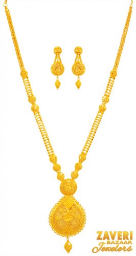 22 Kt Gold Fancy Long Necklace 