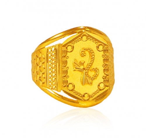 22 Karat Gold Mens Ring - AjRi65263 - 22kt Gold Ring for men's is ...