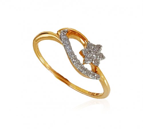 18kt YellowGold Diamond Ladies Ring 