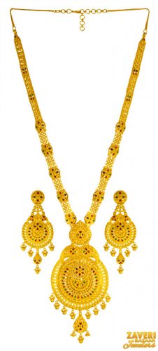 22Kt  Gold Necklace Set (long) 