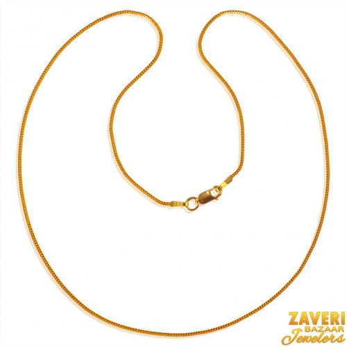 22 Kt Gold Fox Tail Chain 