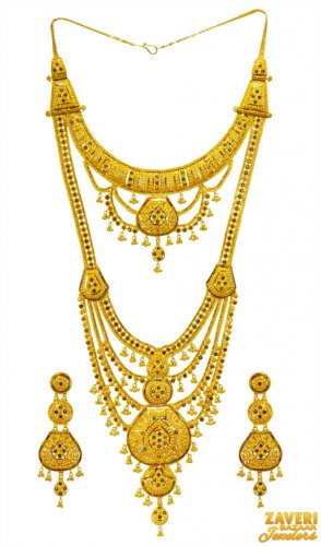 22k Gold 2 in 1 Necklace Set 