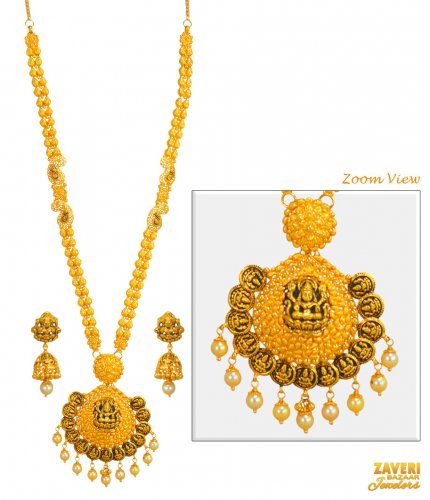 22kt Gold Temple Necklace Set 