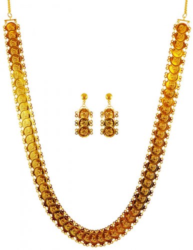 22 Karat Gold Ginni Necklace Set 