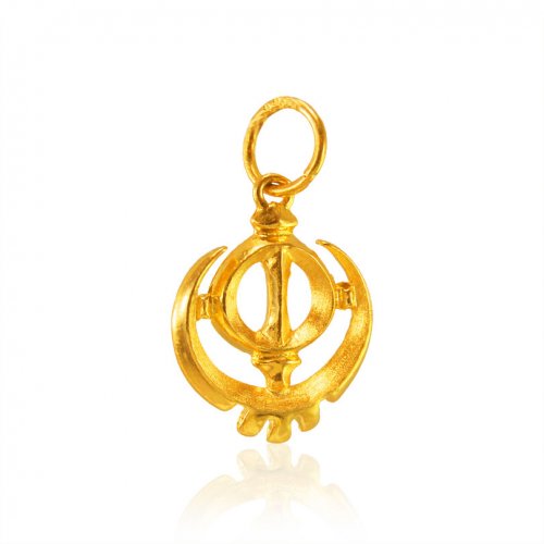 22K Gold Khanda Pendant 