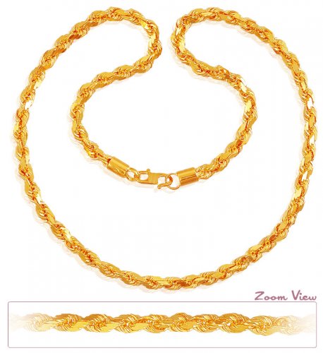 22K Gold Rope chain 