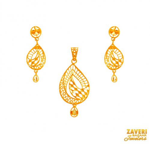 22Kt Gold Pendant Set 