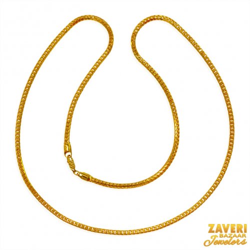 22KT Gold Fox Tail Chain (18 Inch) 