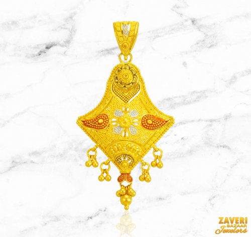 22Kt Gold Two Tone Pendant 