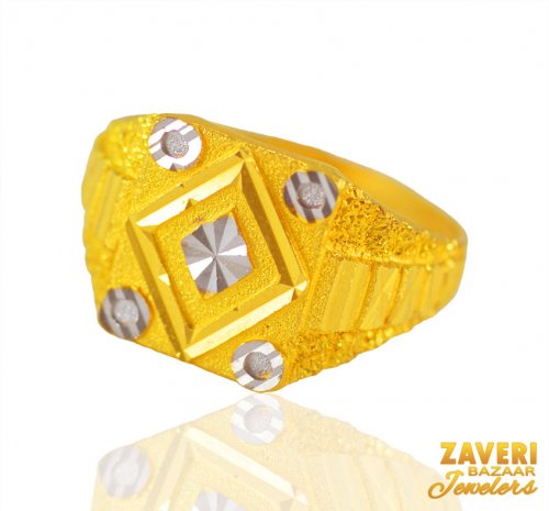 22k  Mens Twotone Ring  