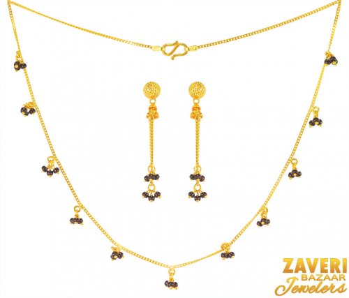 22K Gold fancy Necklace Set 