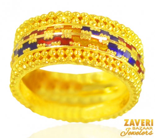 22K Gold Fancy Meenakari band 