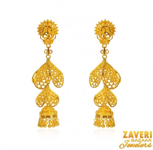 22K Designer Jhumka Earrings 