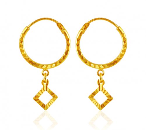 22 Karat Gold Hoop Earrings  