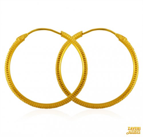 22 Karat Gold Hoop Earrings  