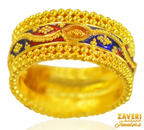 22kt Gold Meenakari Band 