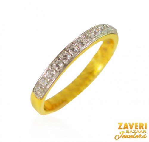 22kt Gold CZ Band 