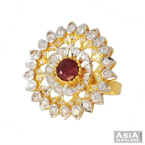 Designer Ruby Ring (22K Gold)  