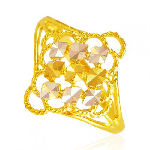 22 Karat Gold Two Tone Ring 