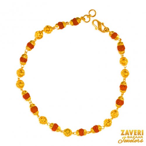 22 Karat Gold Rudraksh Bracelet 