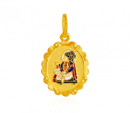 Gold Swami Narayan Pendant 