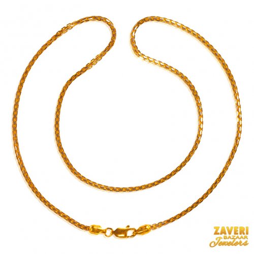 22 Karat Gold Two Tone  Chain 