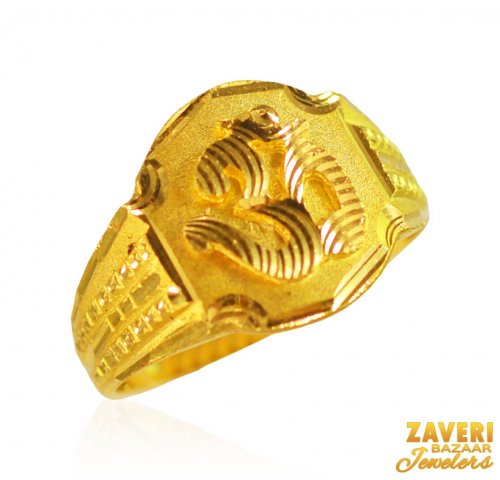 22kt Gold OM Mens Ring  