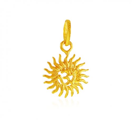 22 Karat Gold OM Pendant 