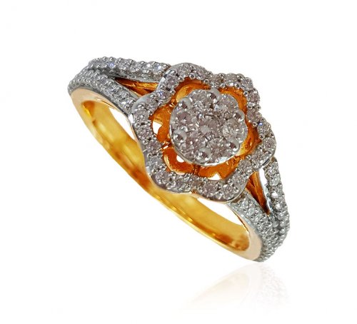 18Kt Gold Diamond Ladies Ring 