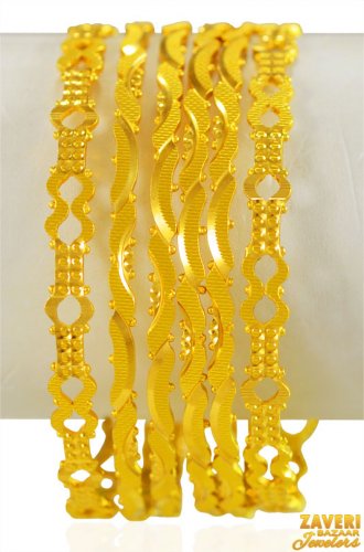 22K Gold Laser Churis (6 PC) 